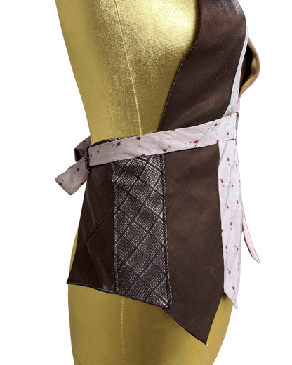 Handmade Upcycled Necktie Halter Vest Top with Choker - XS to Medium - Funkify