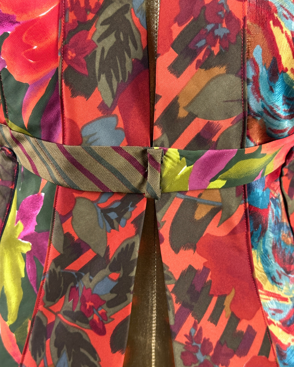 Handmade Upcycled Necktie Halter Vest Top with Corset Back & Choker - Funkify
