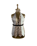 Handmade Upcycled Necktie Halter Vest Top with Corset Back & Choker - Funkify