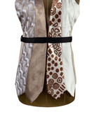 Handmade Upcycled Necktie Halter Vest Top with Corset Back & Choker - Funkify