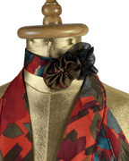 Handmade Upcycled Necktie Halter Vest Top with Corset Back & Choker - Funkify