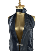 Handmade Upcycled Necktie Halter Vest Top with Corset Back & Choker - Funkify