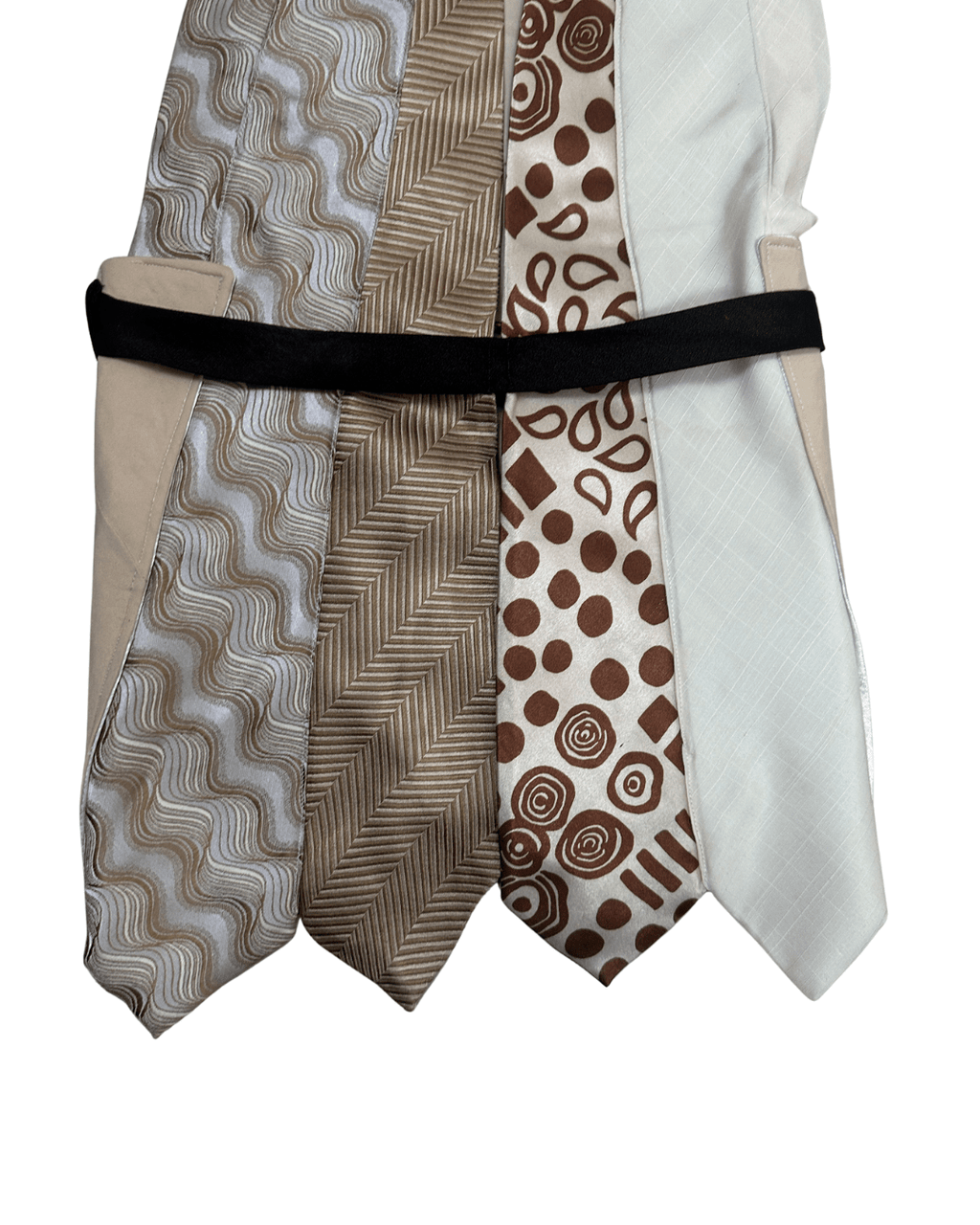 Handmade Upcycled Necktie Halter Vest Top with Corset Back & Choker - Funkify