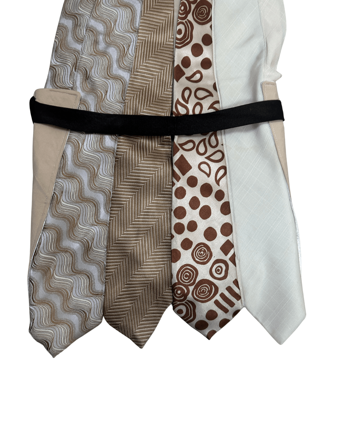 Handmade Upcycled Necktie Halter Vest Top with Corset Back & Choker - Funkify