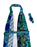 Handmade Upcycled Necktie Halter Vest Top with Corset Back & Choker - Funkify