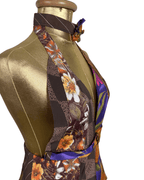 Handmade Upcycled Necktie Halter Vest Top with Corset Back & Choker M - XL - Funkify