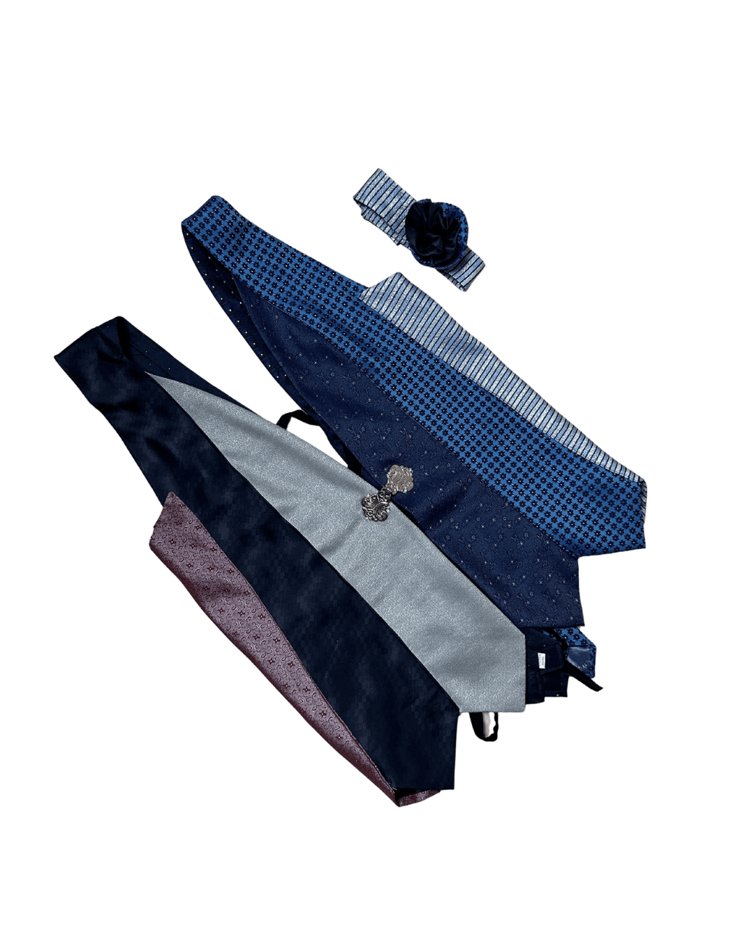 Handmade Upcycled Necktie Lace - Up Vest Top with Choker - Funkify