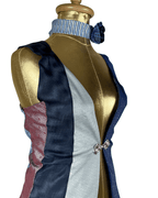 Handmade Upcycled Necktie Lace - Up Vest Top with Choker - Funkify