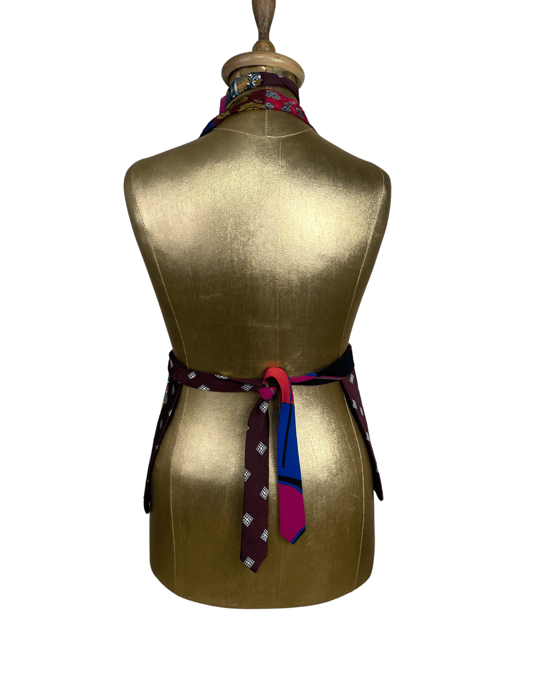 Handmade Upcycled Tie Halter Vest Top & Choker - Funkify