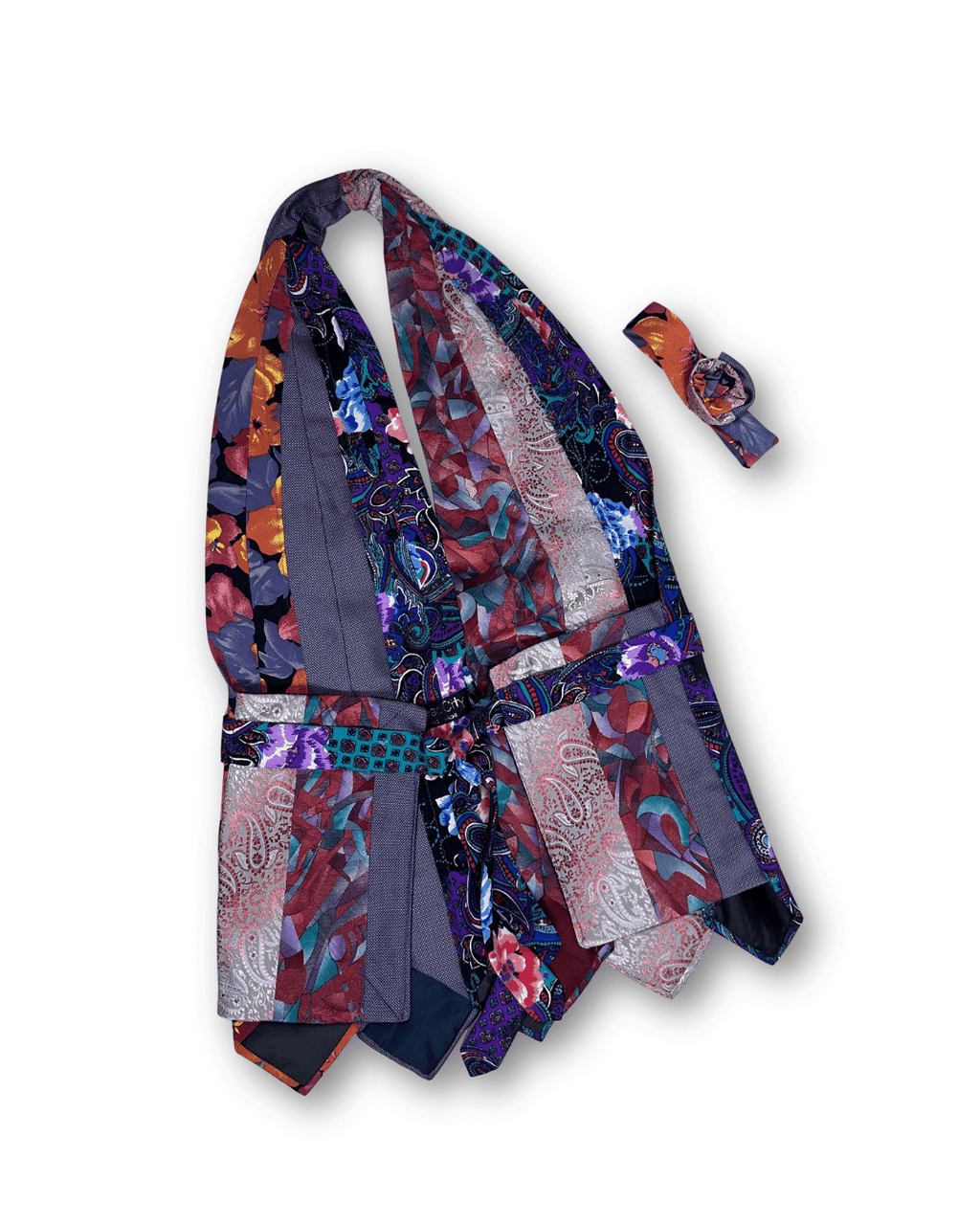 Handmade Upcycled Tie Halter Vest Top & Choker - Funkify