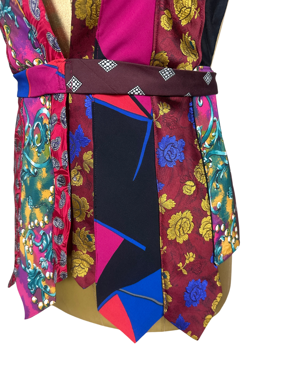 Handmade Upcycled Tie Halter Vest Top & Choker - Funkify