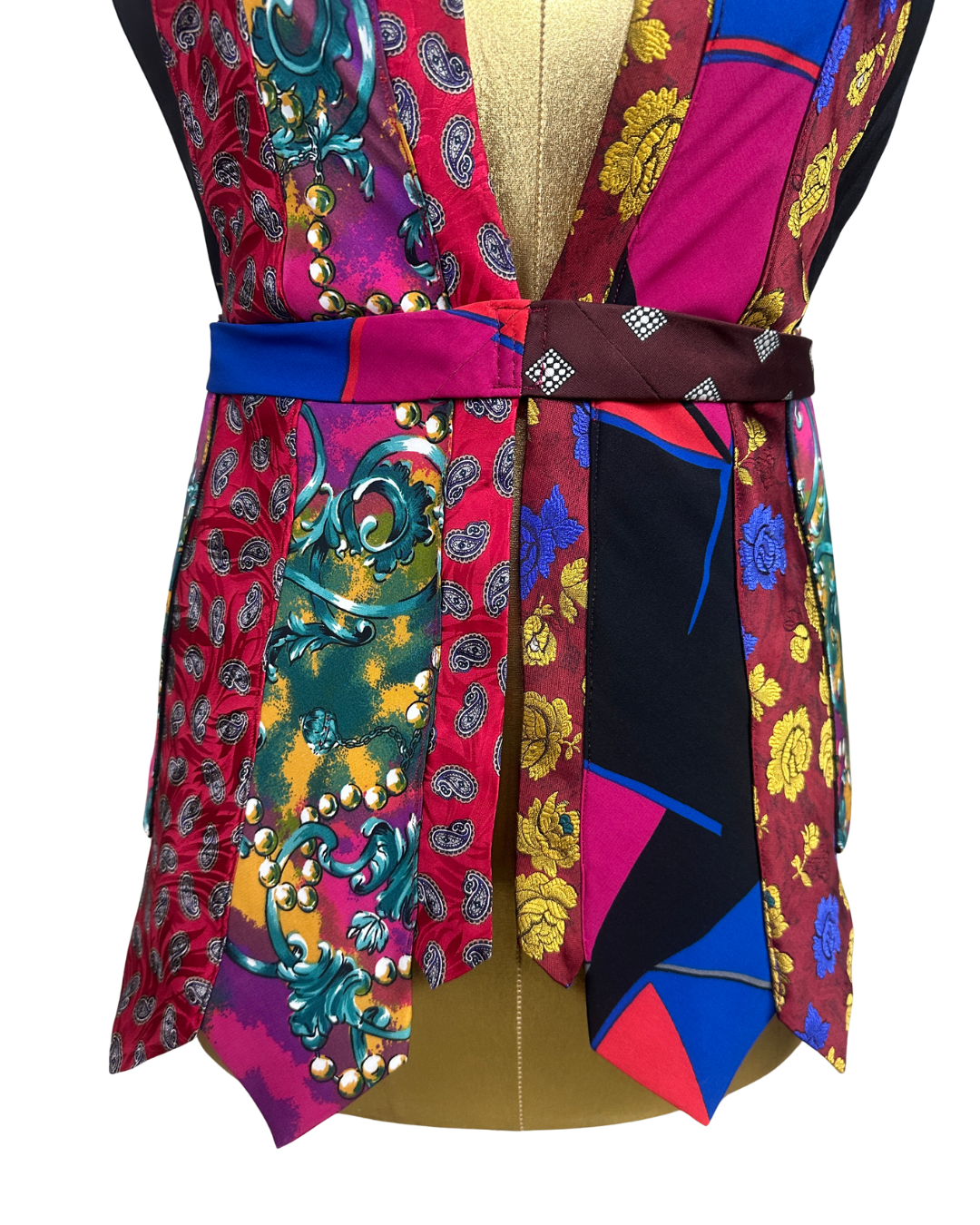 Handmade Upcycled Tie Halter Vest Top & Choker - Funkify