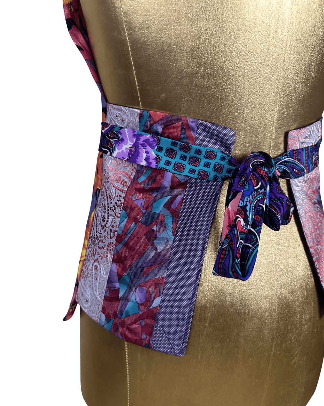 Handmade Upcycled Tie Halter Vest Top & Choker - Funkify