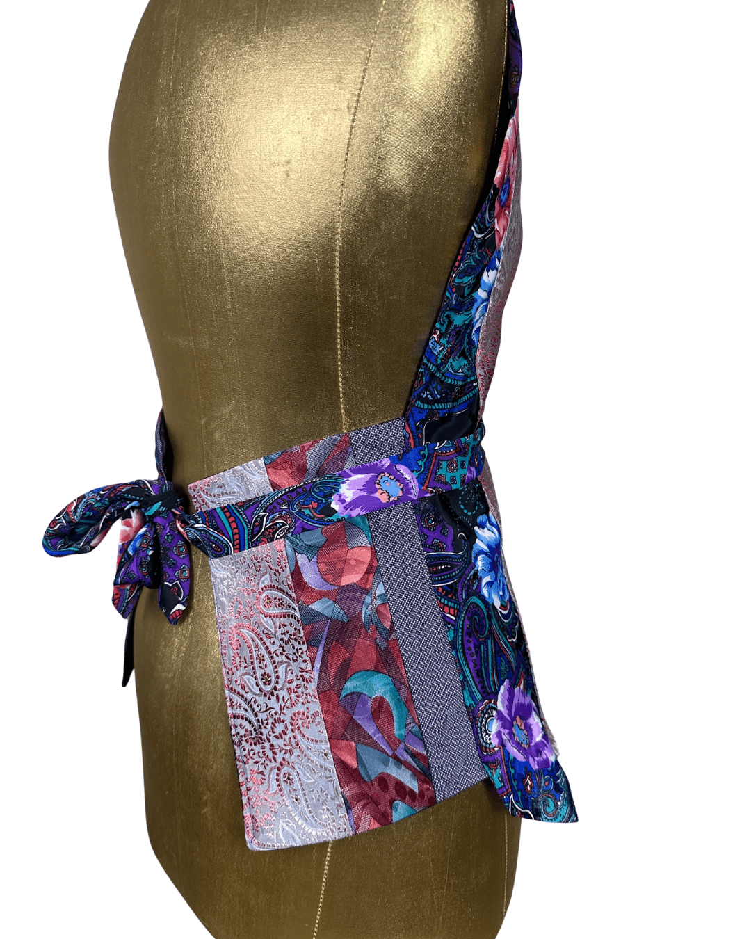 Handmade Upcycled Tie Halter Vest Top & Choker - Funkify