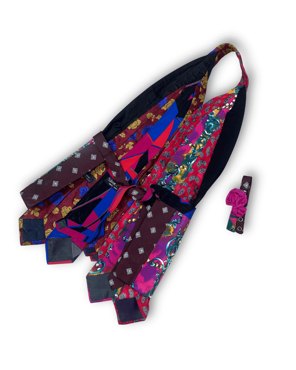 Handmade Upcycled Tie Halter Vest Top & Choker - Funkify