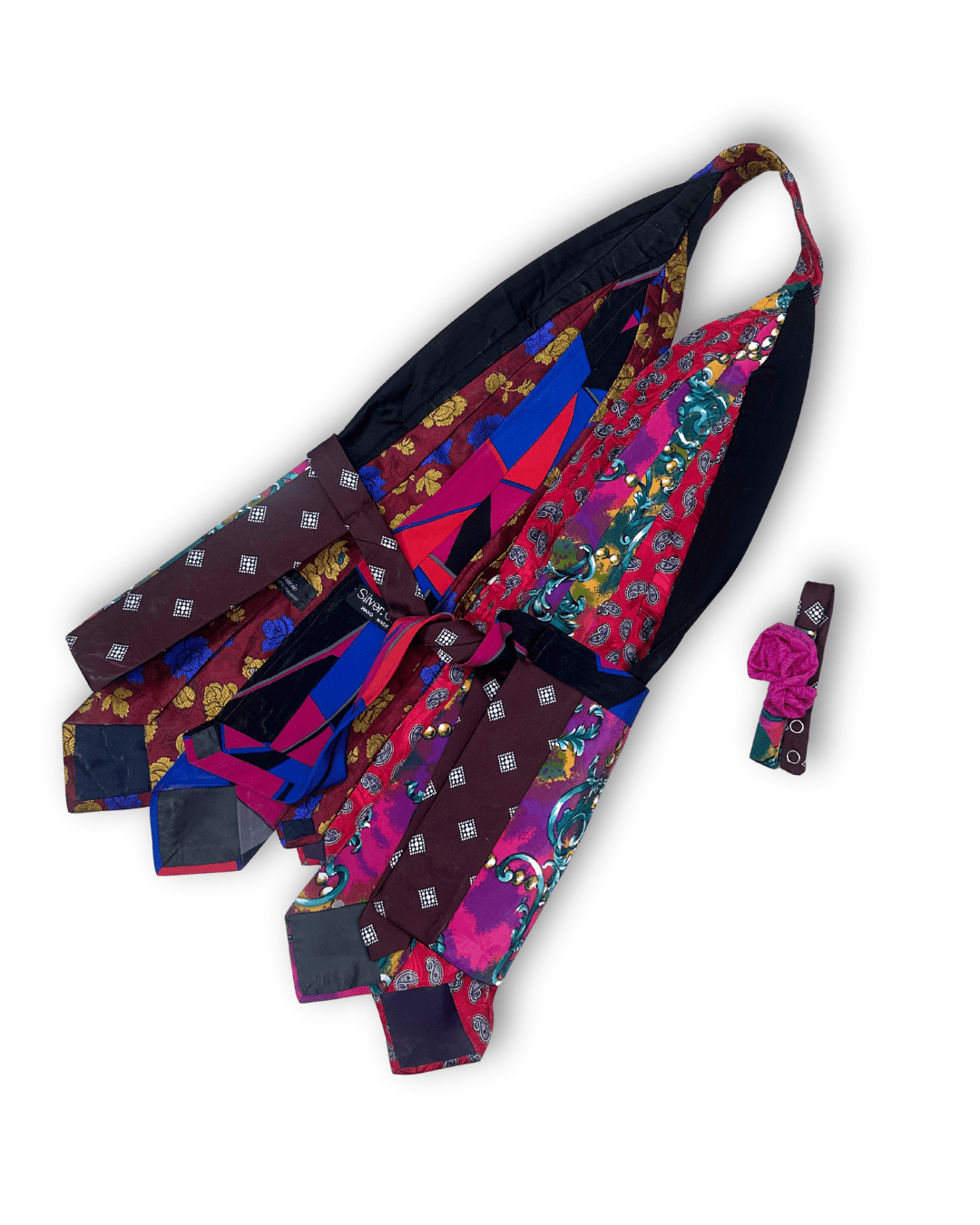 Handmade Upcycled Tie Halter Vest Top & Choker - Funkify