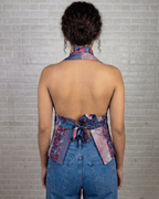 Handmade Upcycled Tie Halter Vest Top & Choker - Funkify