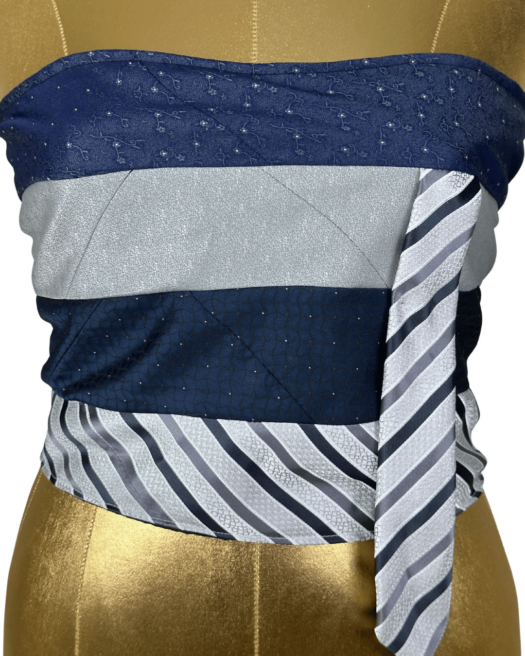 Handmade Upcycled Tie Tube Top - Funkify