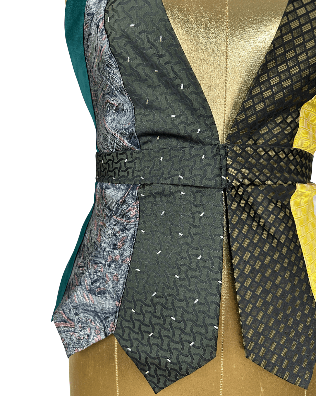 Handmade Upcycled Tie Vest Top and Choker - Funkify