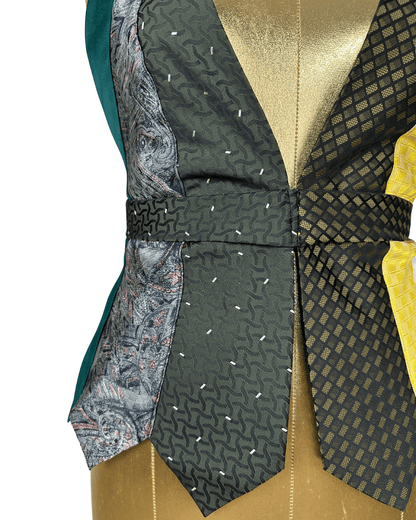 Handmade Upcycled Tie Vest Top and Choker - Funkify