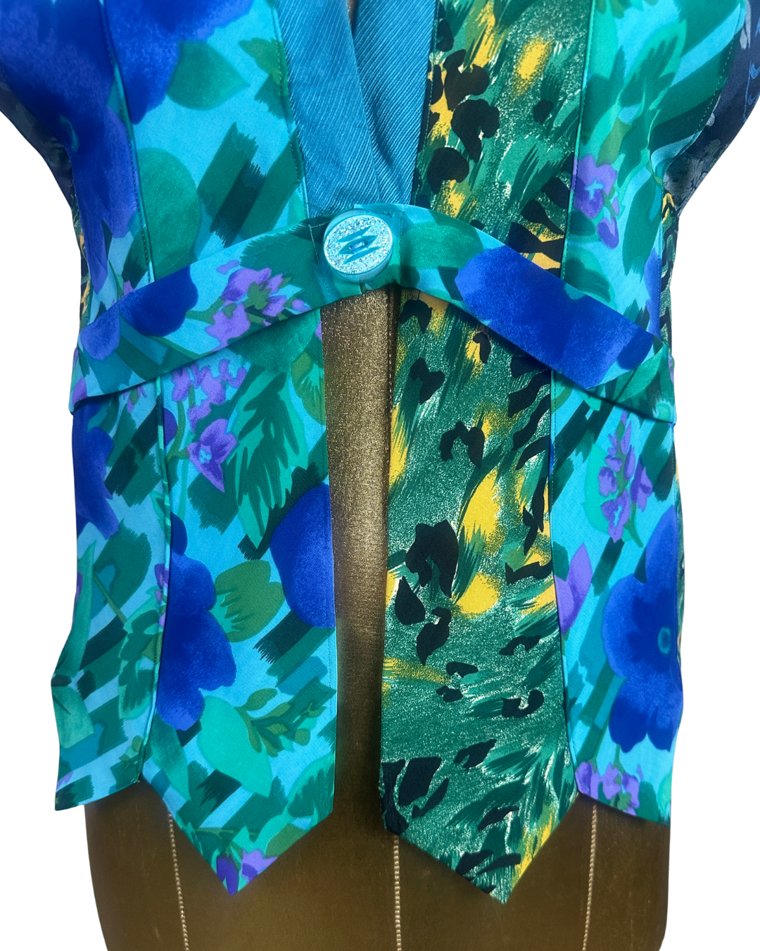 Handmade Upcycled Tie Vest Top & Choker - Funkify