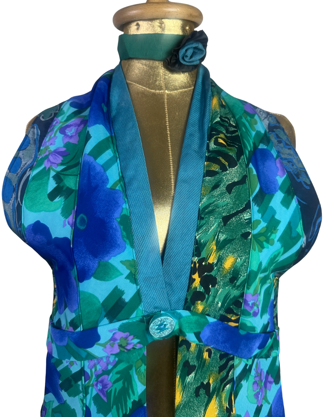 Handmade Upcycled Tie Vest Top & Choker - Funkify