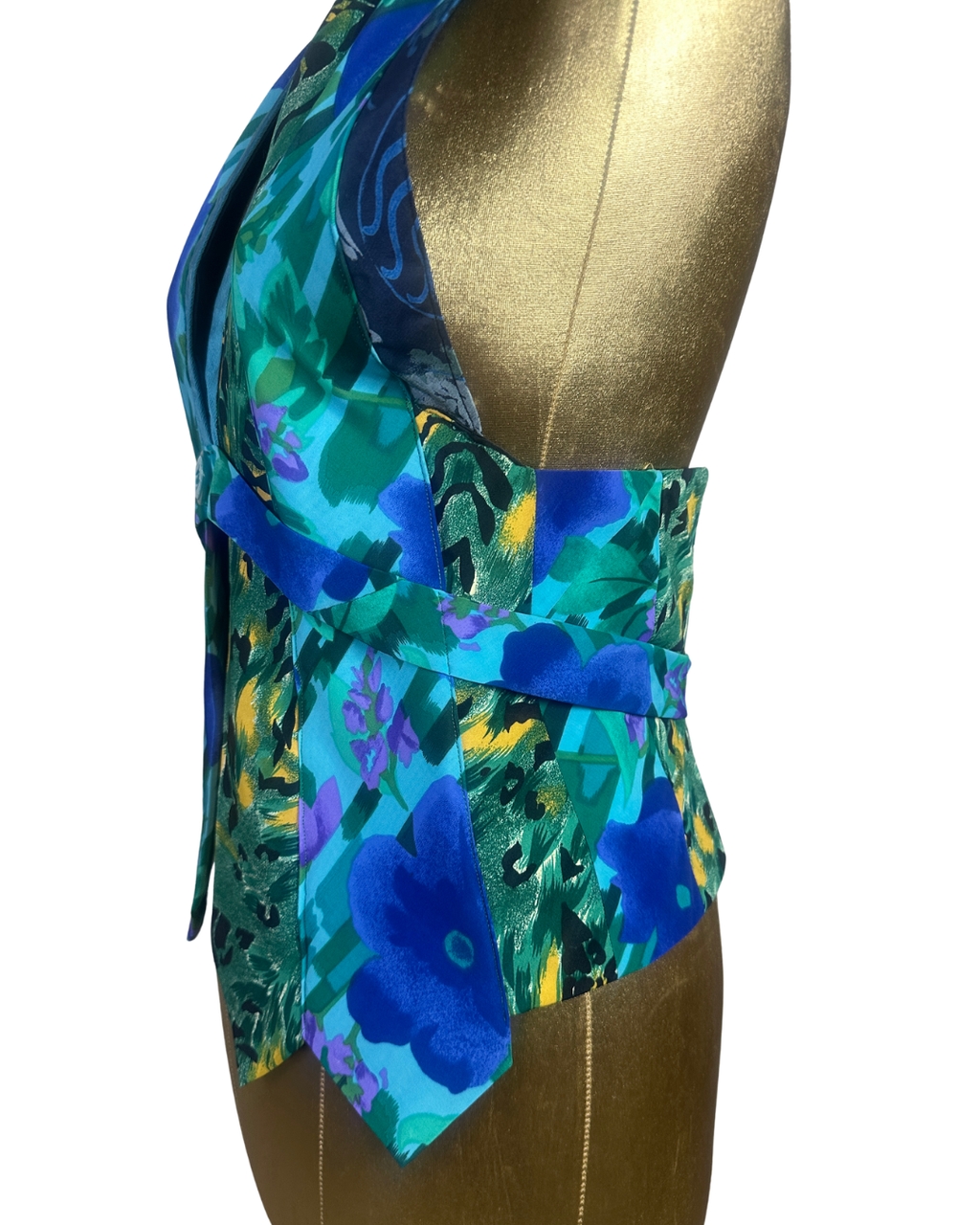Handmade Upcycled Tie Vest Top & Choker - Funkify