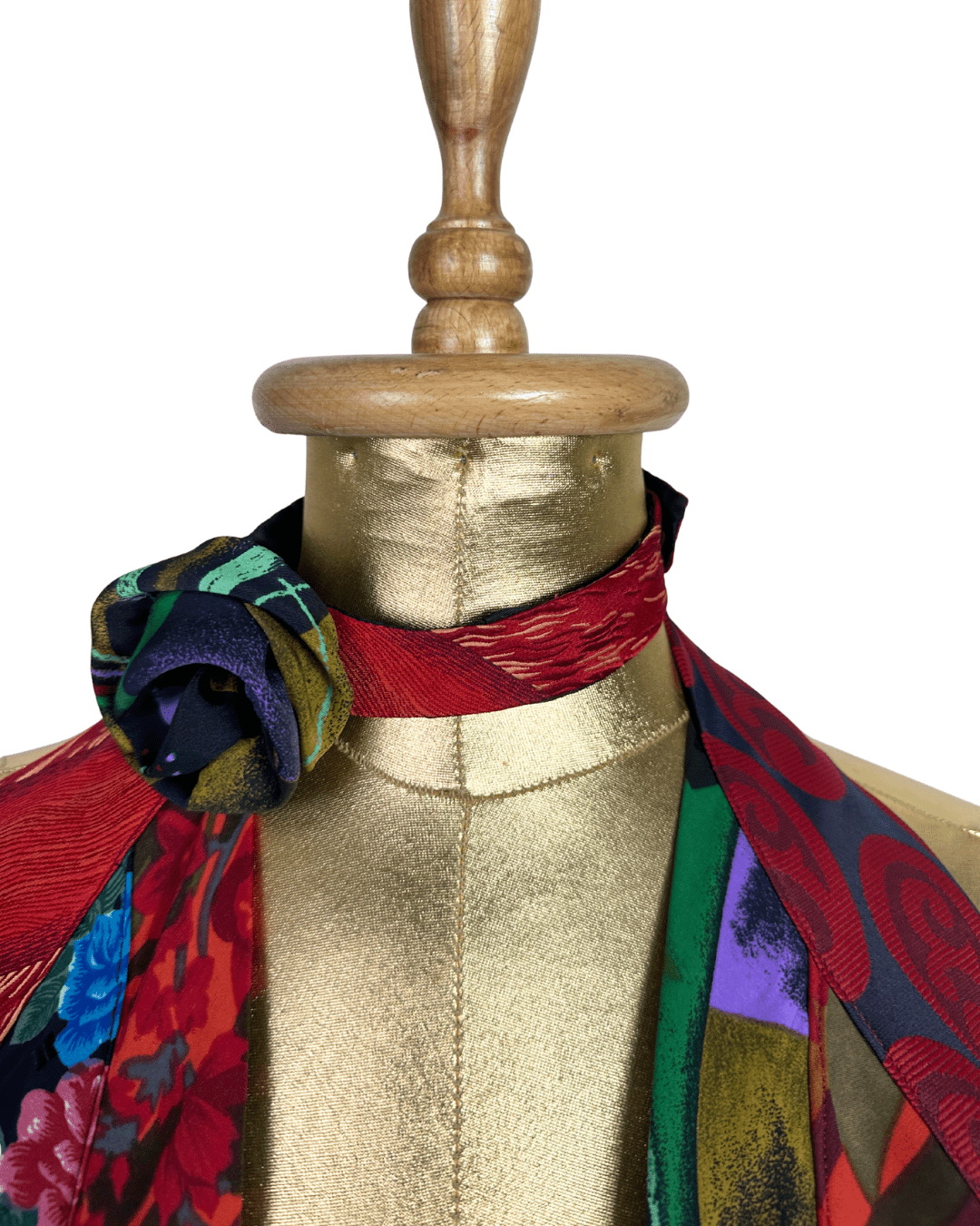 Handmade Upcycled Tie Vest Top with Choker - Funkify