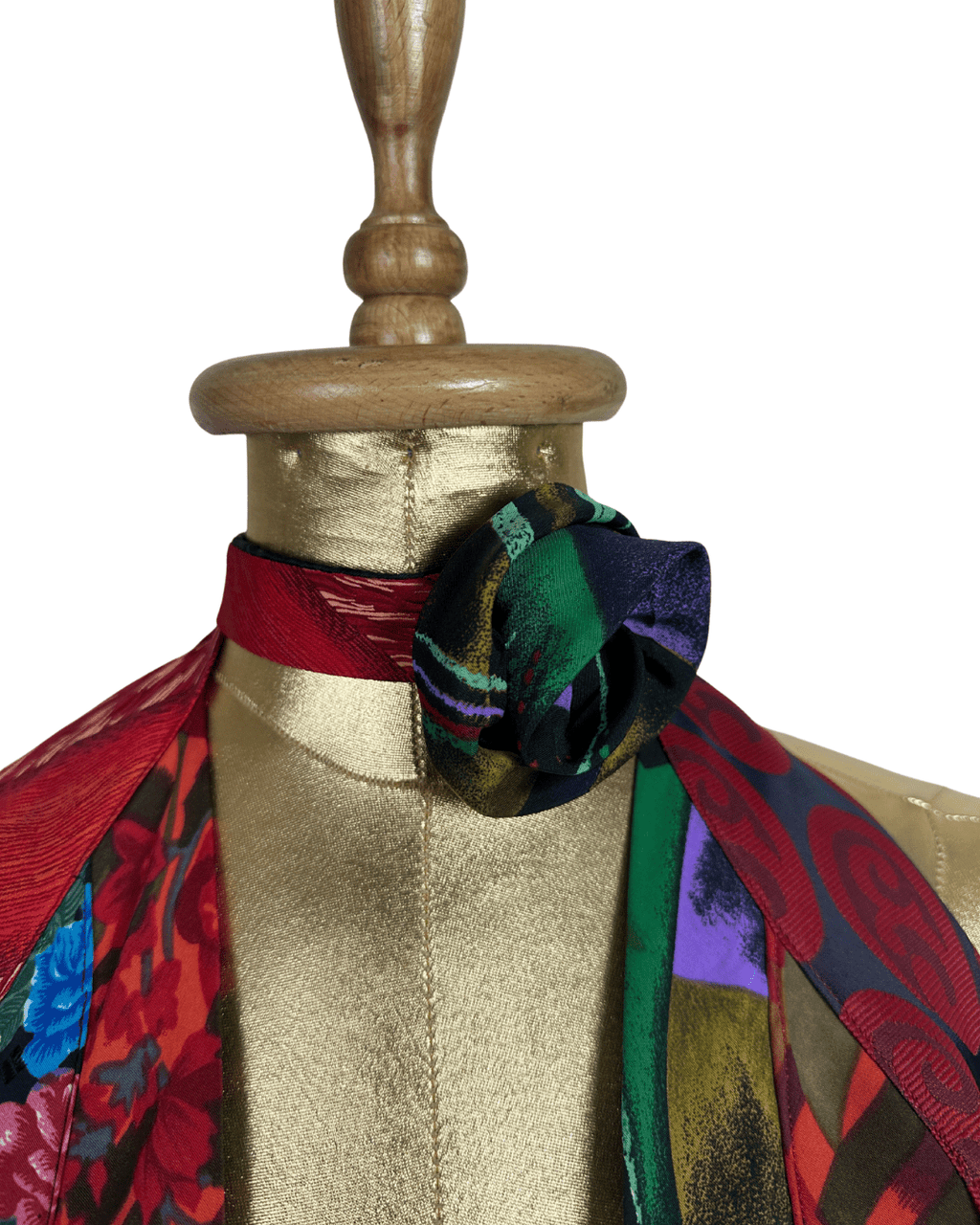 Handmade Upcycled Tie Vest Top with Choker - Funkify