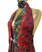 Handmade Upcycled Tie Vest Top with Choker - Funkify