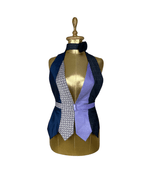 Handmade Upcycled Tie Vest Top with Choker - Funkify