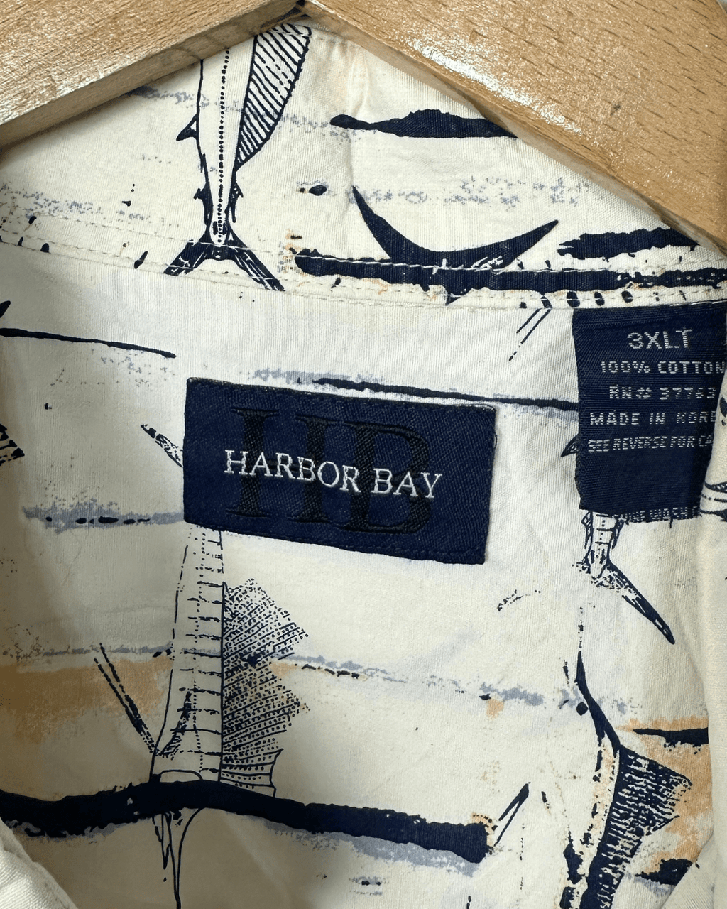 Harbor's Bay Fish Print Shirt 3XL - Funkify