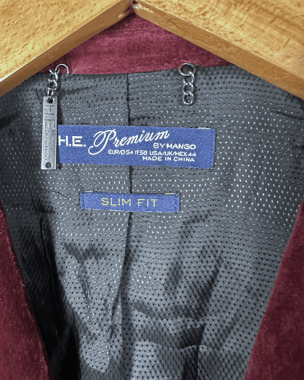H.E. Premium by Mango Men's Slim Fit Velvet Blazer 54 - Funkify