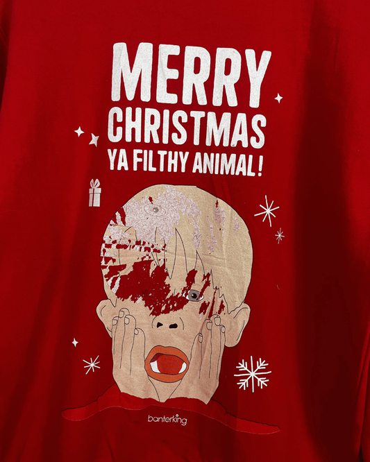 Home Alone Christmas Sweatshirt - Medium - Funkify
