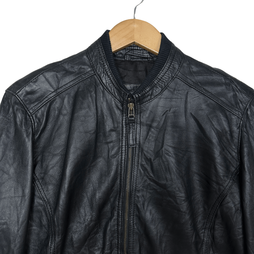 In Extenso Genuine Leather Jacket - Funkify