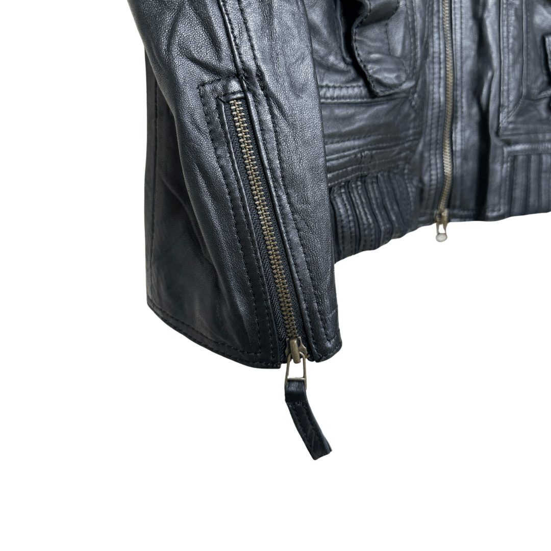 In Extenso Genuine Leather Jacket - Funkify