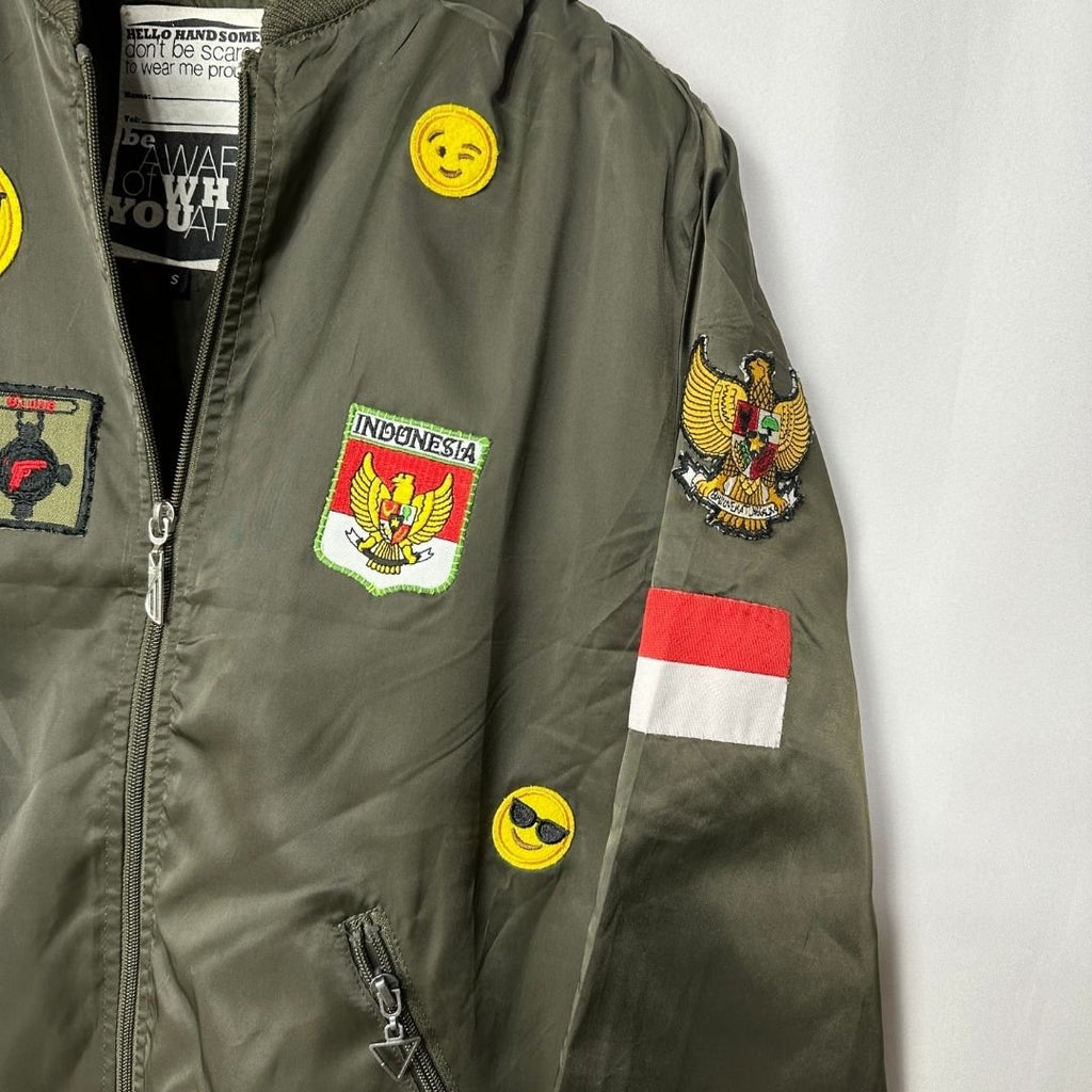 Indonesian Flag Bomber Jacket - Funkify