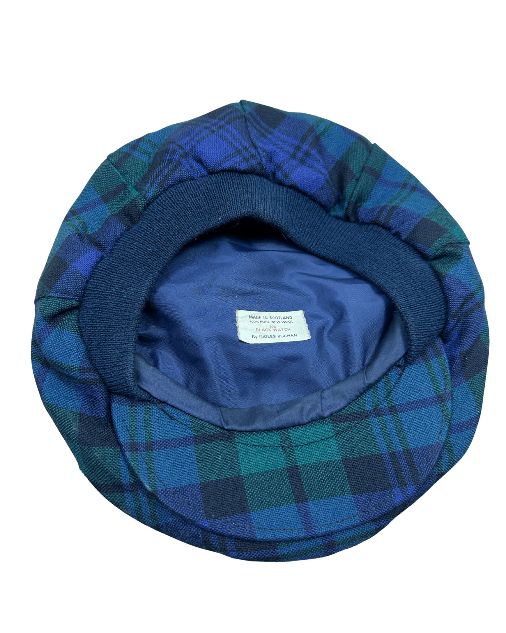 Ingles Buchan "Black Watch" Pure Wool Flat Cap - Funkify