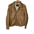 Itallo Brown Genuine Leather Jacket XL - Funkify