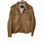 Itallo Brown Genuine Leather Jacket XL - Funkify