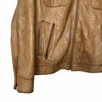 Itallo Brown Genuine Leather Jacket XL - Funkify