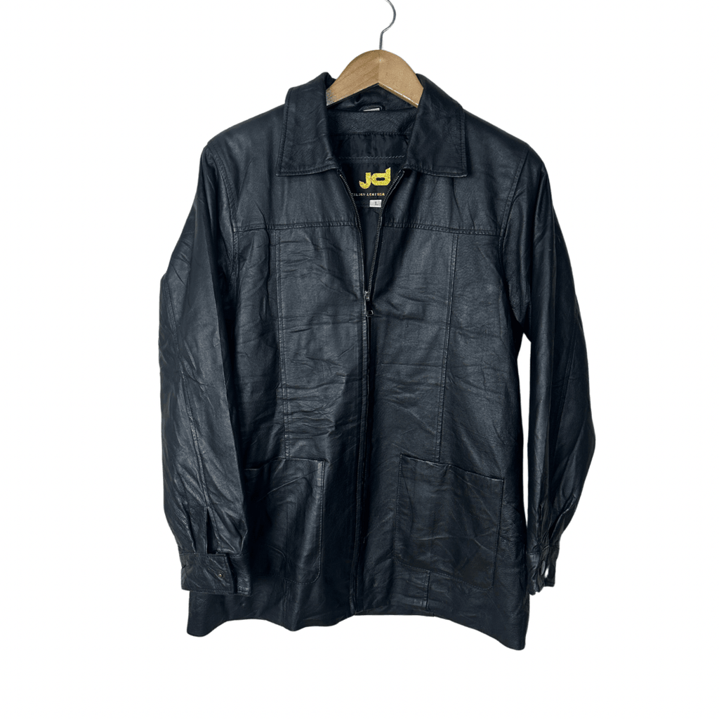 JD Italian Genuine Leather Jacket Medium - Funkify