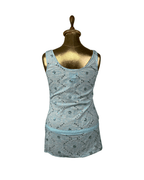 Jeans West Embroidered Lace - Trim Tank Top w/ Waist Drawstring - Small - Funkify