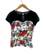 Joe Browns Rose Print Mesh Panel Top - Funkify