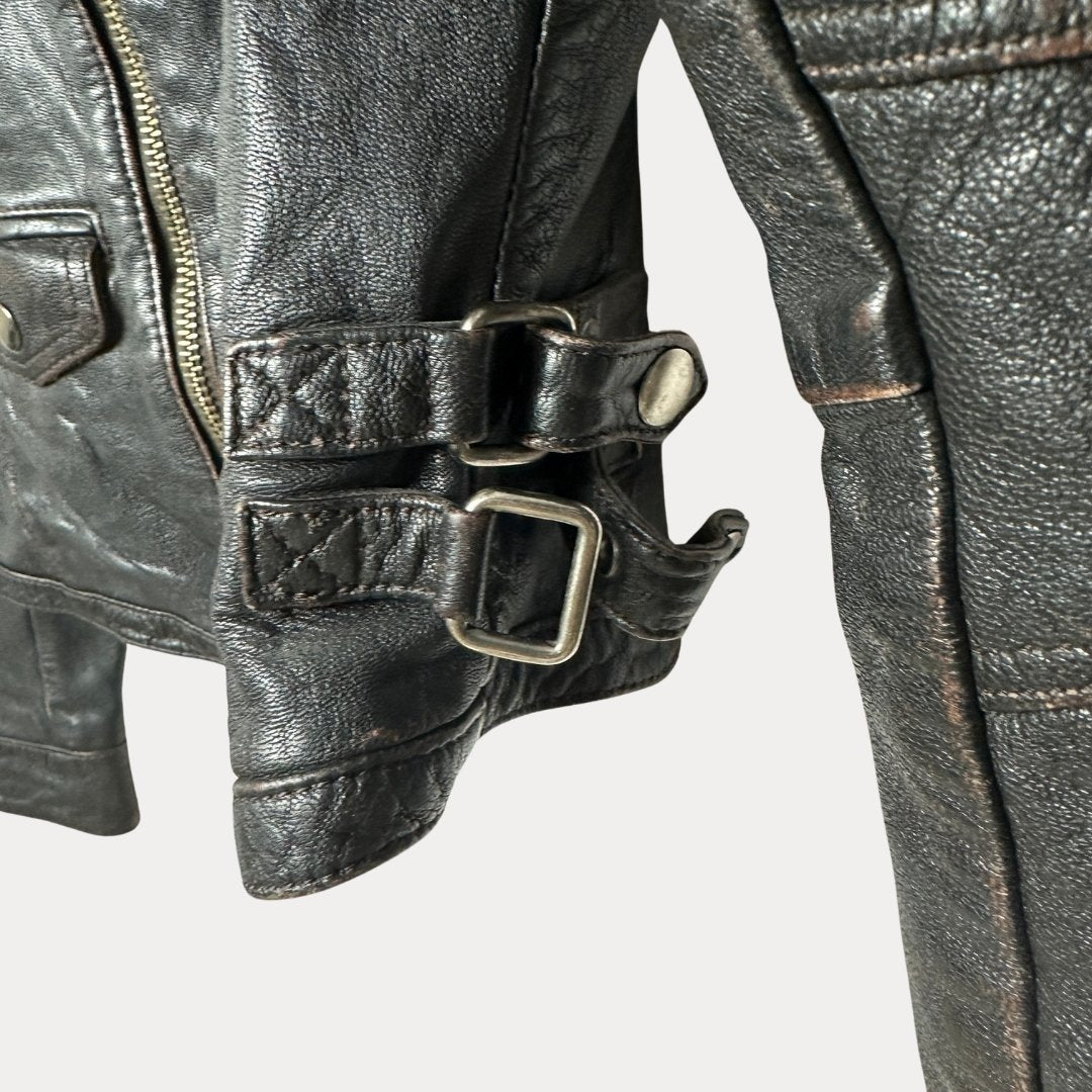 Jofama Genuine Leather Biker Women's Jacket - Funkify