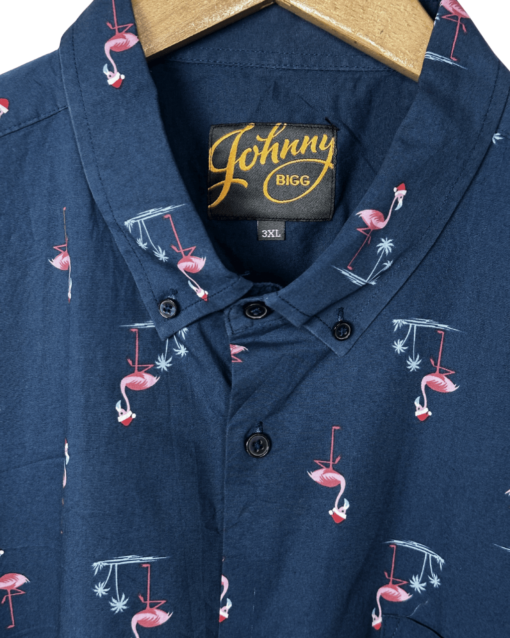 Johnny Bigg Flamingo Pattern Shirt 3XL - Funkify