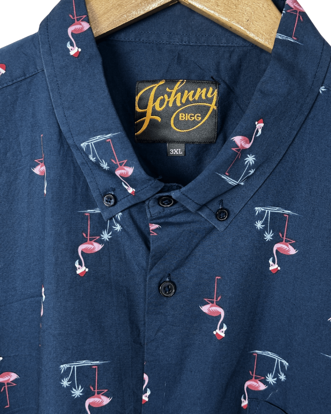 Johnny Bigg Flamingo Pattern Shirt 3XL - Funkify