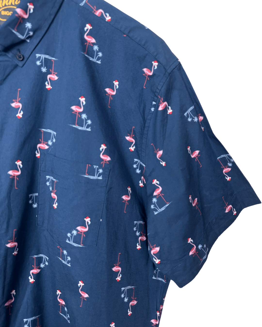 Johnny Bigg Flamingo Pattern Shirt 3XL - Funkify