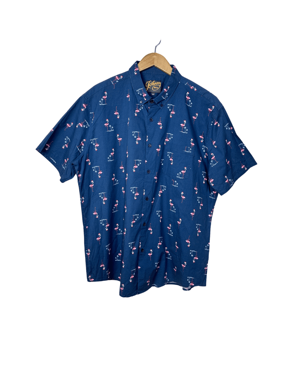 Johnny Bigg Flamingo Pattern Shirt 3XL - Funkify