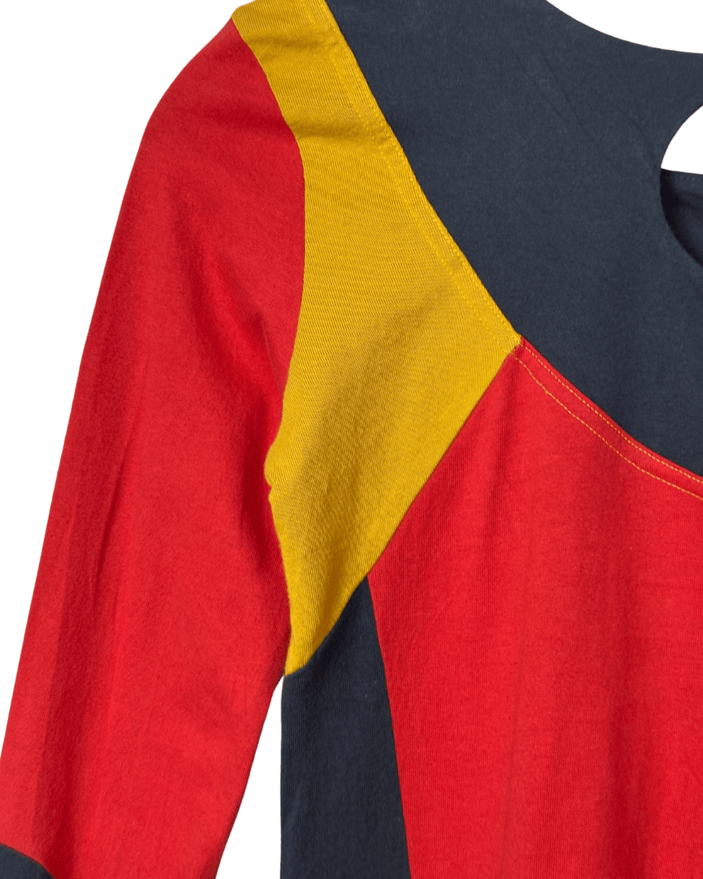 Kaliyog Colorblock Long Sleeve Dress Small - Funkify